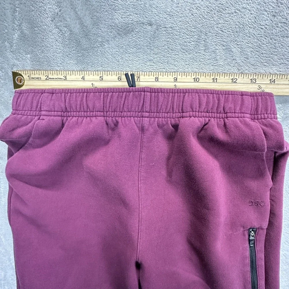 DSG Jogger Pants Boys XL 18 Burgundy Cotton Stretch Tapered Leg Drawstring Waist